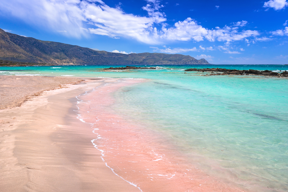 Roze zand op Elafonissi Beach