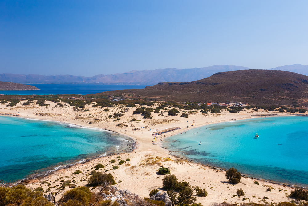 Het strand Simos op Elafonis