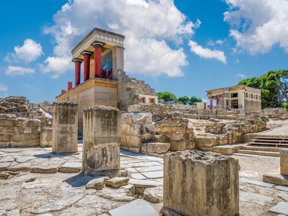 Het paleis van Knossos in Kreta