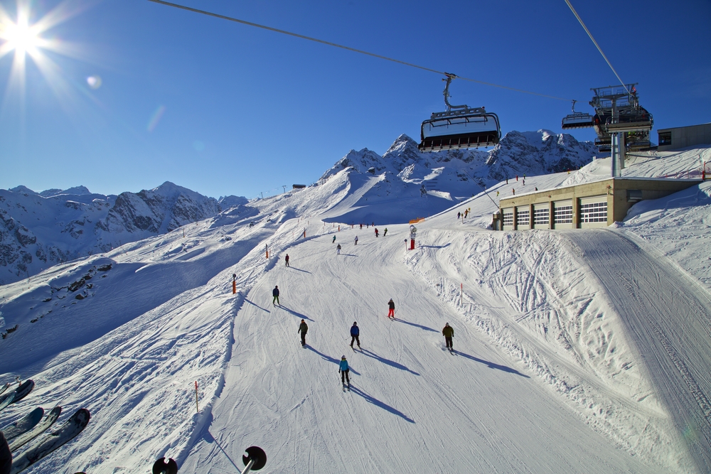 Het skigebied Silvretta Montafon